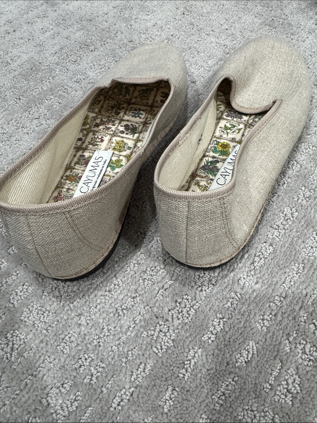 Cayumas Women's Natural Linen Slip-On Espadrilles Flat Size 39 Us 8 — image 3 of 6